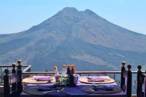 Mount Batur View From The Restaurant in Kintamani 120119